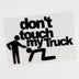 Reflective sticker for pickup truck